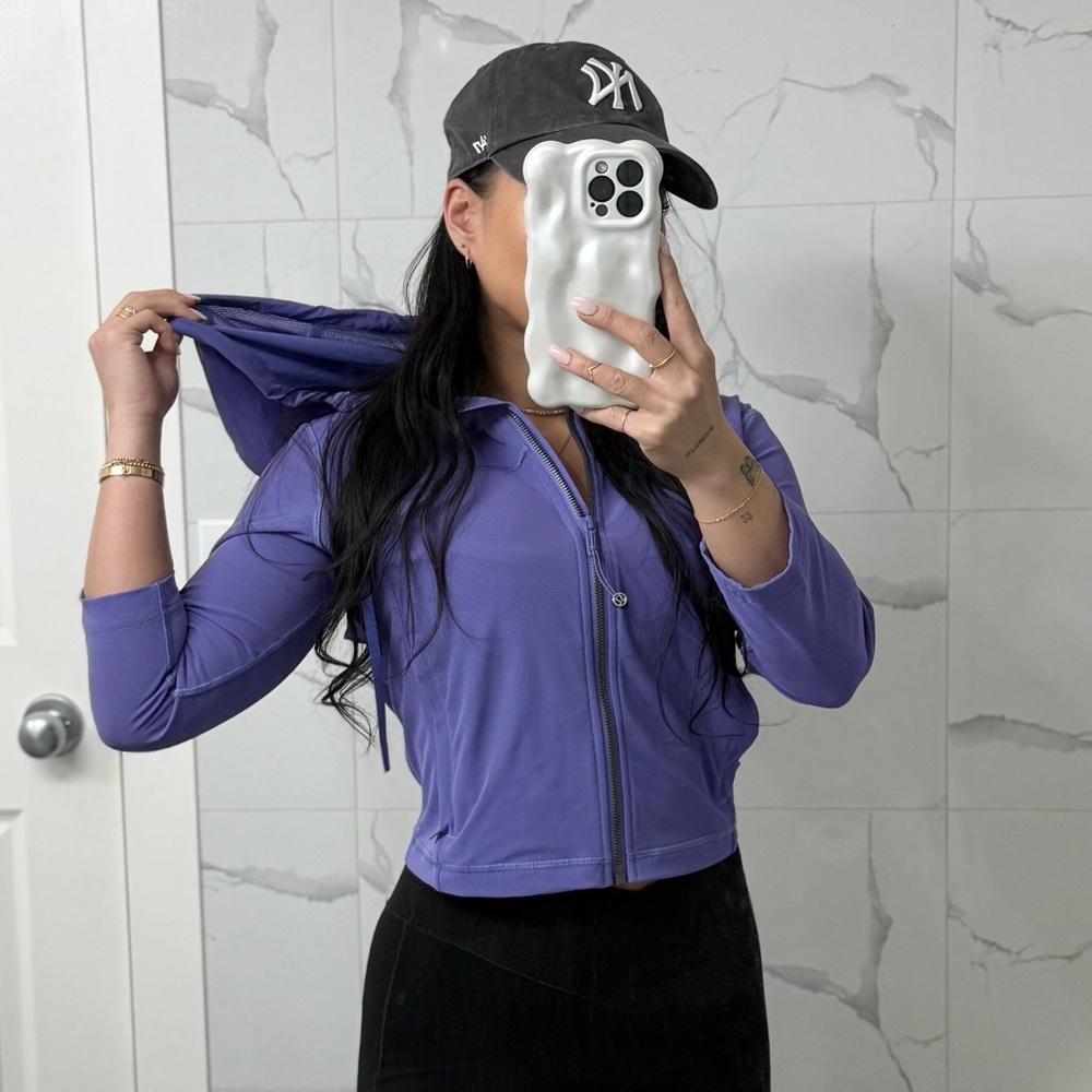 Mesh Purple Zip-Up Lightweight